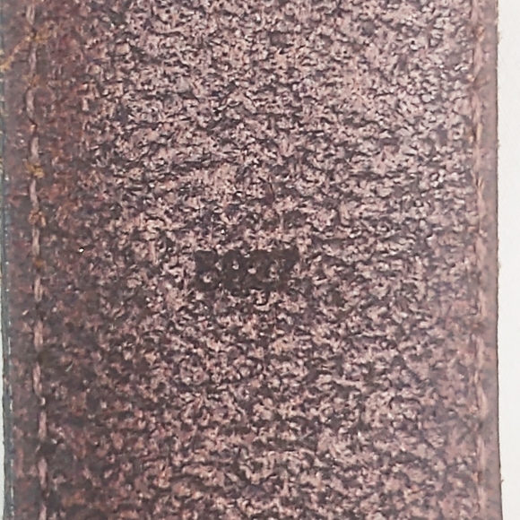 Vintage Designer Coach Brown Leather Belt with Silver Buckle- Size 38 - Picture 5 of 11